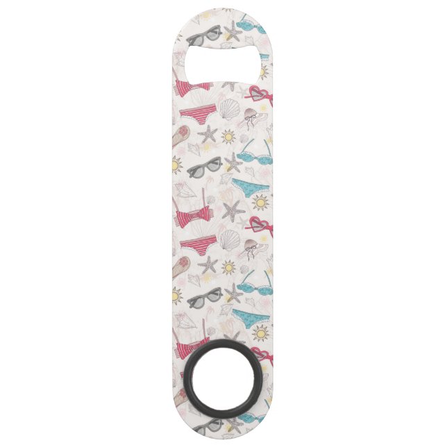 Cute Summer Abstract Pattern Bar Key (Front)