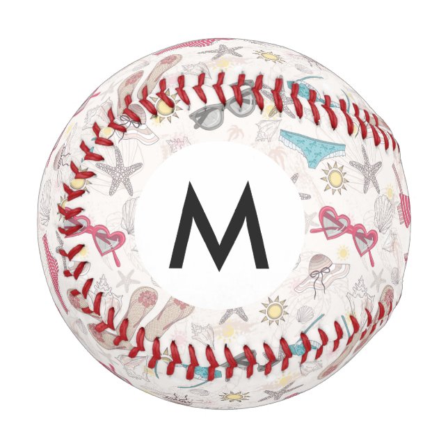 Cute Summer Abstract Pattern Baseball (Front Left)