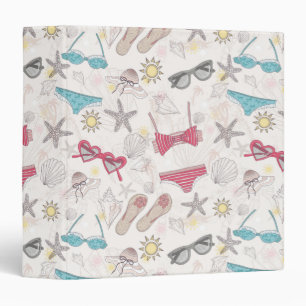 Cute Summer Abstract Pattern Binder