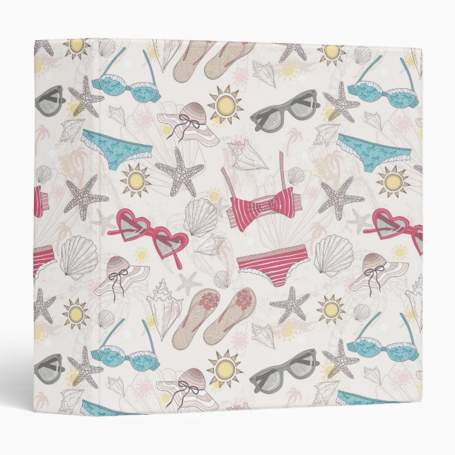 Cute Summer Abstract Pattern Binder (Front/Spine)