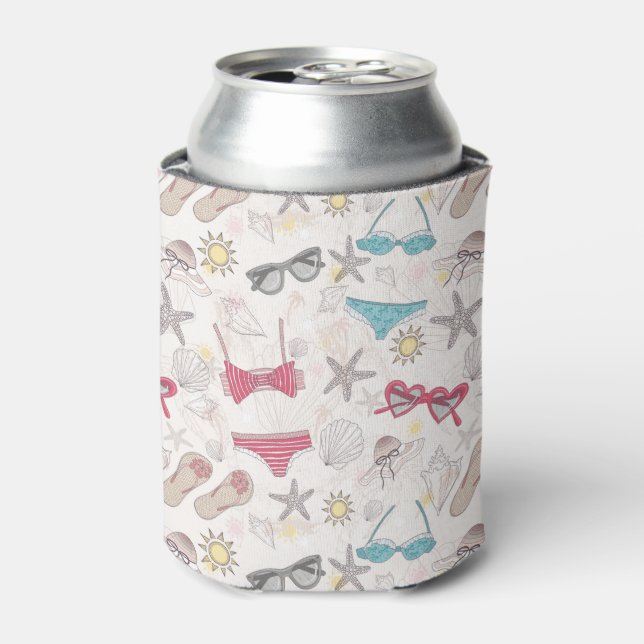 Cute Summer Abstract Pattern Can Cooler (Can Front)