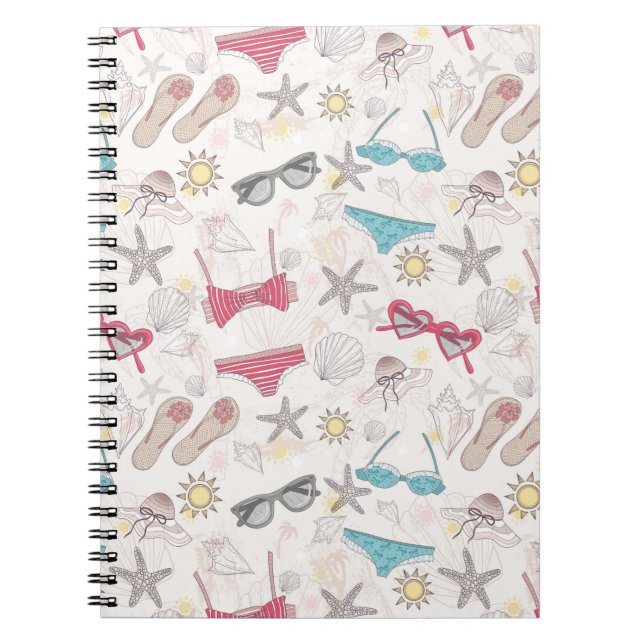 Cute Summer Abstract Pattern Notebook (Front)