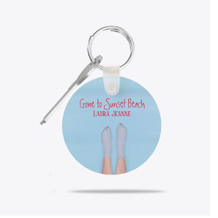 Cute Summer Beach Lake Ocean Whimsical Keychain