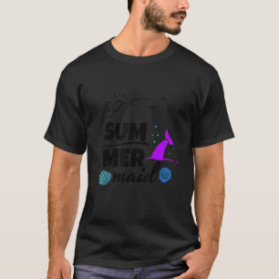 Cute Summer Beautiful Mermaid Tail With Seashells T-Shirt