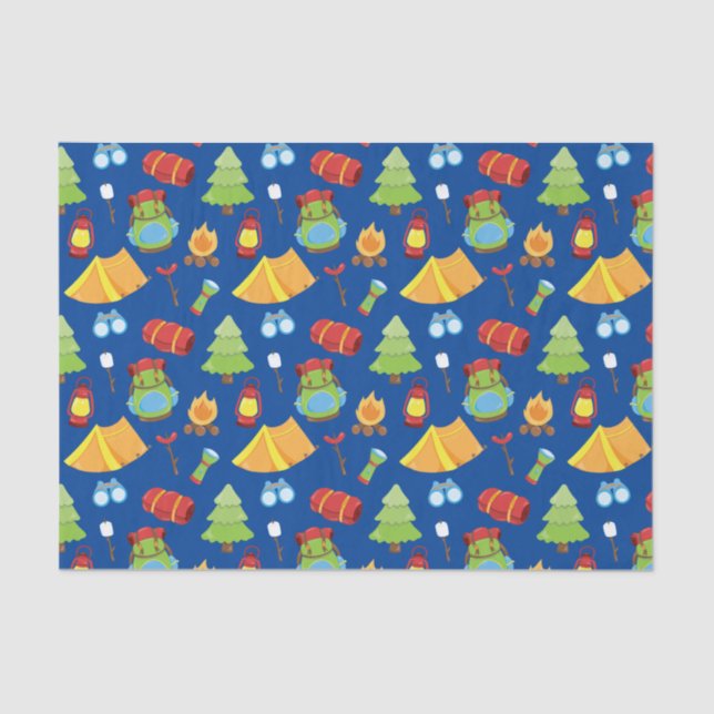 Cute Summer Camp Pattern Tissue Paper (Front)