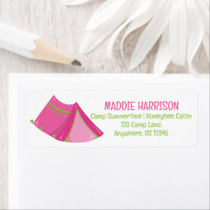 Cute Summer Camp Tent Return Address