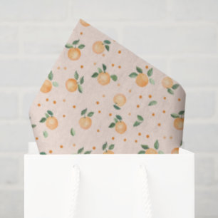 Cute Summer Citrus Oranges Fruit Pattern Tissue Paper