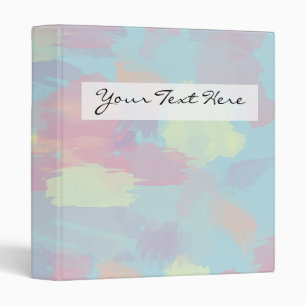 cute summer colourful pastel brushstrokes pattern binder