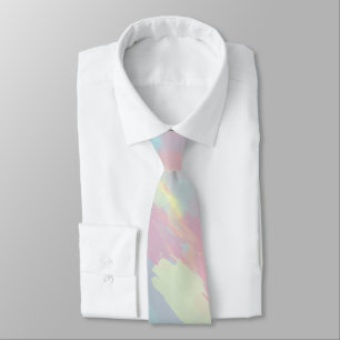 cute summer colourful pastel brushstrokes pattern tie