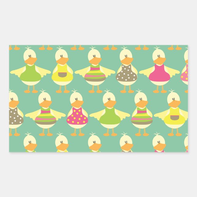cute summer ducks sticker (Front)