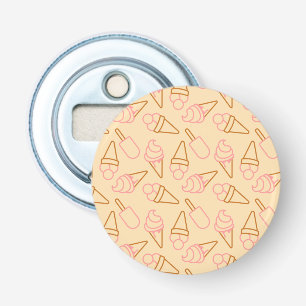 Cute summer food with outline ice cream contours  bottle opener