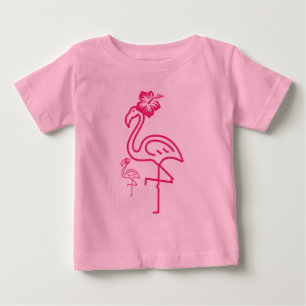 Cute Summer Girly Flamingo Baby T-Shirt