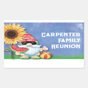 Cute Summer Gnome Family Reunion Sticker