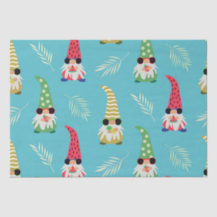 Cute summer gnomes holding fruits pattern   tissue paper