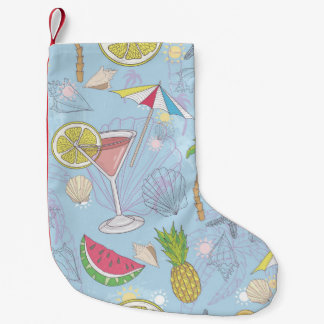 Cute summer illustration pattern with watermelon,  small christmas stocking