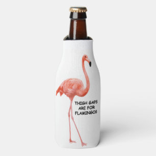 Cute Summer Inspirational Pink Flamingo Bottle Cooler