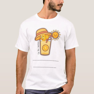 Cute Summer Lemonade Cartoon T-Shirt – Sunny Hat &