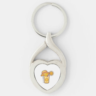 Cute Summer Lemonade Cartoon T-Shirt – Sunny Hat & Keychain