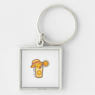 Cute Summer Lemonade Cartoon T-Shirt – Sunny Hat & Keychain