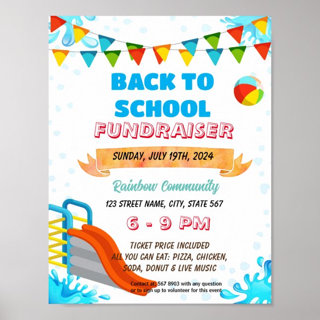 Cute Summer park theme flyer Poster (Front)