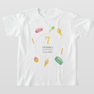 Cute Summer Party Watercolor Illustration  T-Shirt