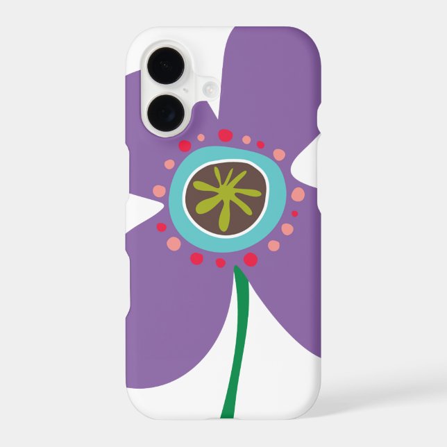 Cute Summer PurpleDaisy Pop Flower Whimsical Fun (Back)