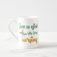 Cute summer quote Just a girl who loves surfing