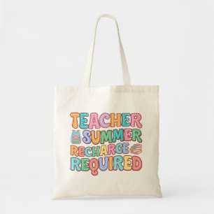 Cute Summer Teacher word art Tote Bag