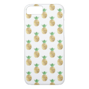 Cute Summer Tropical Gold Foil Pineapple Pattern Case-Mate iPhone Case