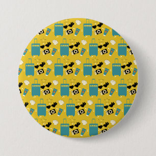 Cute Summer Vacation Elements Button