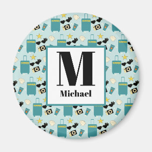 Cute Summer Vacation Elements Magnet