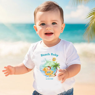 Cute Summer Vacation Name Beach baby Boy T-Shirt