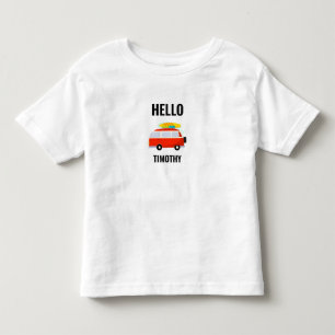 Cute summer van greetings template toddler t-shirt