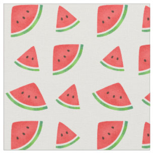 Cute Summer Watercolor Watermelon Fabric