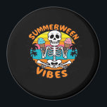 Cute Summerween Vibes Skeleton IceCream Summer Vac Magnet<br><div class="desc">Skeleton   ice cream   vacation = the perfect Summerween combo. Sweet,  spooky,  and effortlessly fun.</div>