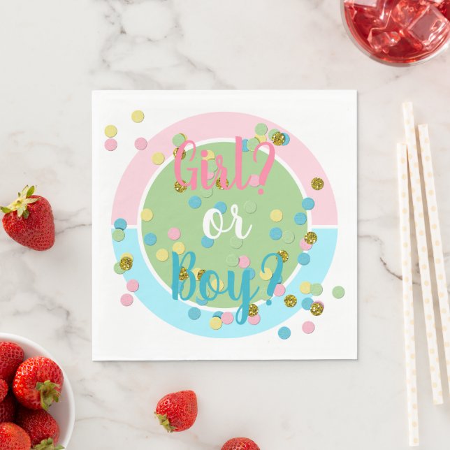 Cute Summery Fun Colourful Confetti Dots Napkin (Insitu)