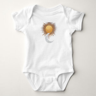 Cute Sun and Moon Baby Bodysuit