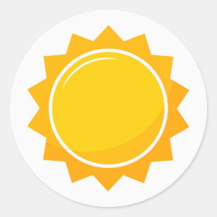 Cute sun Classic Round Sticker
