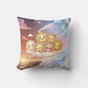 Cute Sun Friends Sky Pillow