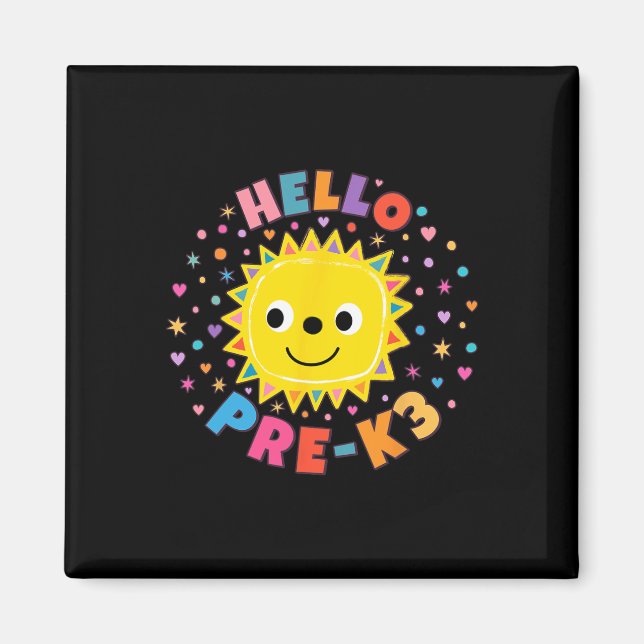 Cute Sun Hello Pre-k3  Magnet (Front)