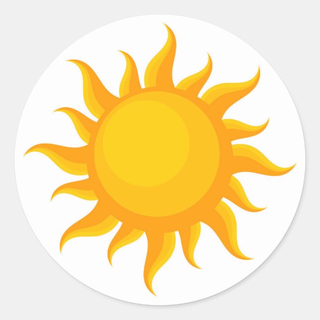 Cute sun illustration Sticker (Front)