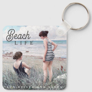 Cute Sun-Kissed and Salty Beach Life Keychain