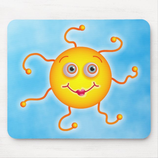 Cute Sun Mouse Pad (Front)