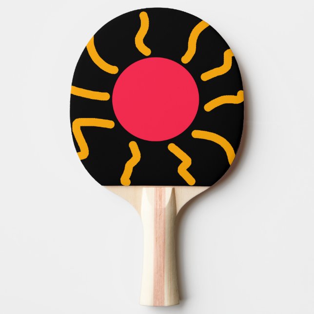 Cute sun ping pong paddle (Front)
