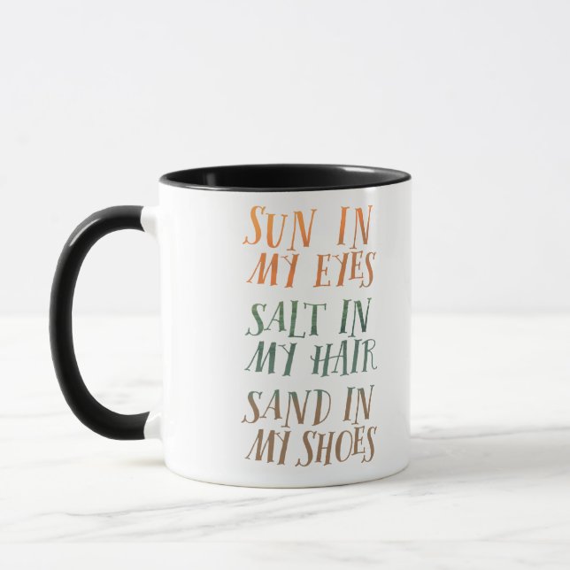 Cute Sun Salt Sand Mug (Left)