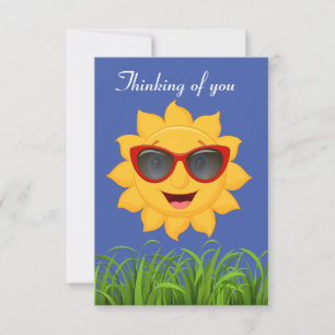 Cute sun thinking of you card