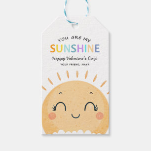 Cute Sun You are my Sunshine Kids Valentine Day Gift Tags