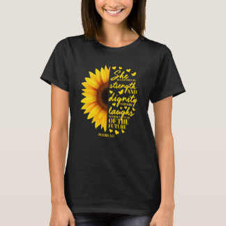 Cute Sunflower Christian Bible Verse  Women Teen G T-Shirt