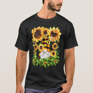 Cute Sunflower Gnome For Gardener And Cute Mom Sum T-Shirt