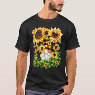 Cute Sunflower Gnome For Gardener And Cute Mom Sum T-Shirt